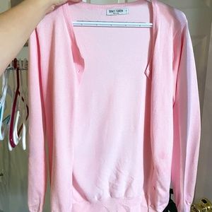 Grace Karin Pink Button Up Sweater